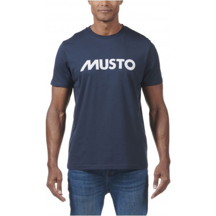 Musto Hombres Camiseta 2024 Logo 82451 - Navy